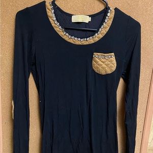 Black sweater with patches